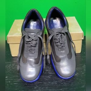 COLE HAAN AIR Conner Men's Retail $170 Gray Leather Causal Oxford Shoe EUC 9.5M